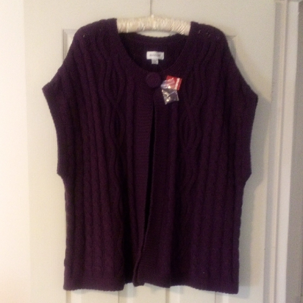 NWT!  AVENUE Purple Sweater Vest  22/24